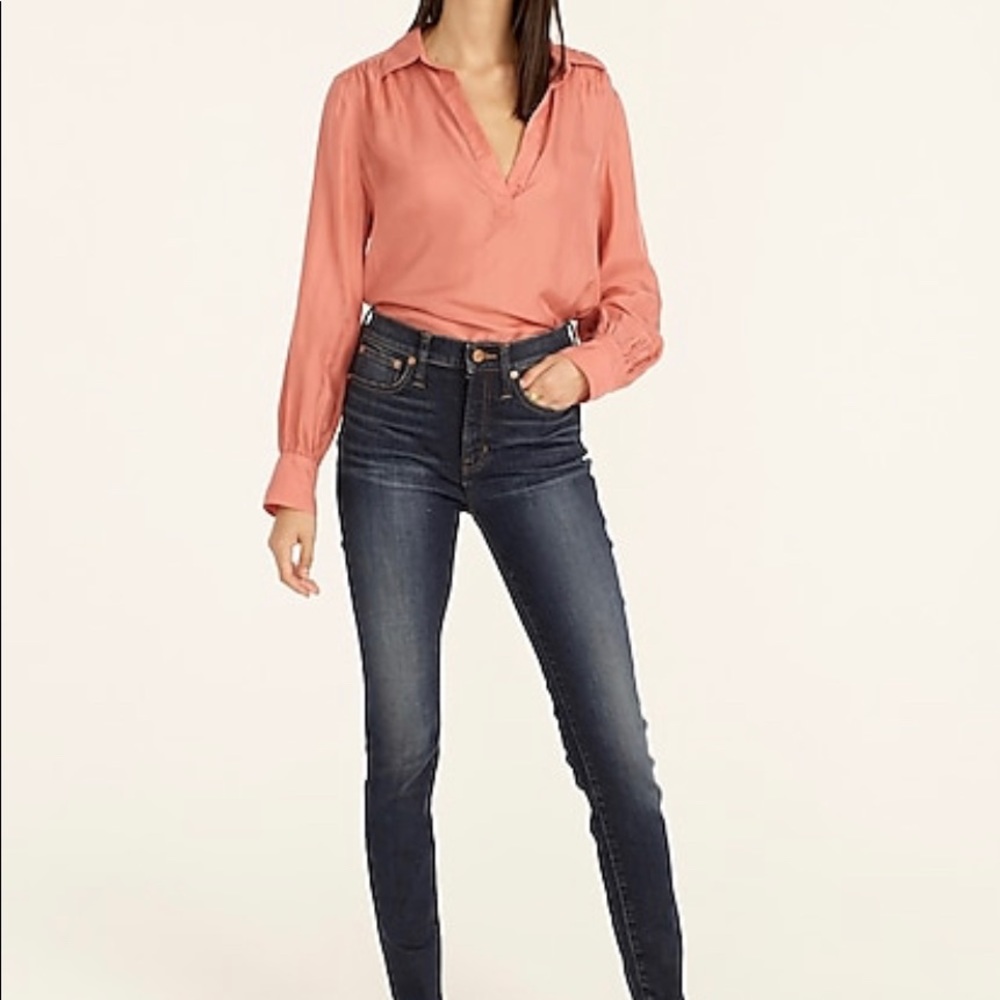 J.Crew size 25 BNWT
9" high-rise toothpick jean in Blue Harbor wash